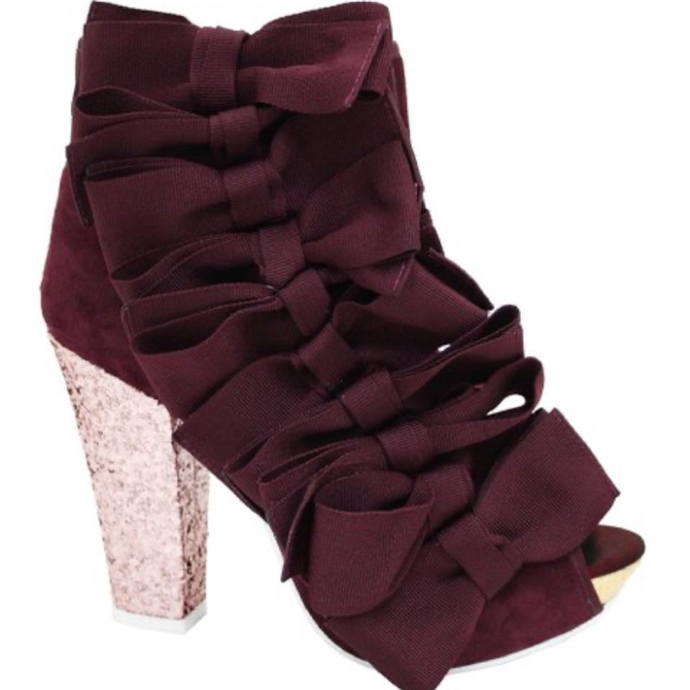 Irregular Choice peep toe booties